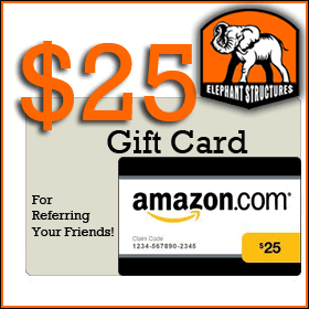 25 dollar gift card for referring your friends to carport.com!