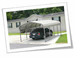 Carport.com photo of one vehicle carport starting at $595
