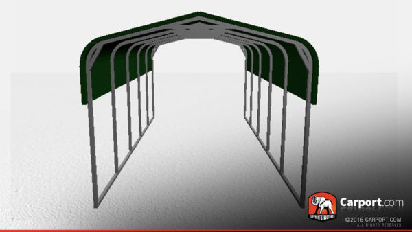 Regular arched-roof metal carport