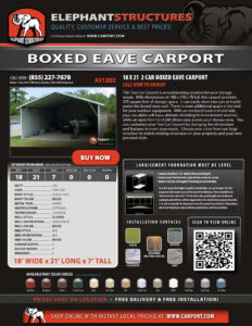 bpxed eave carport