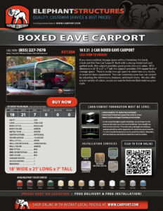 Boxed Eave Carport