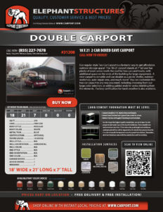 18x21 Regular Carport