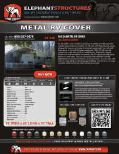 Metal RV Carport