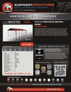 Vertical Metal Carport