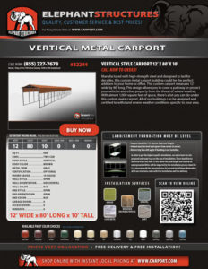 Vertical Metal Carport