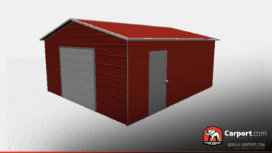 enclosed metal garage
