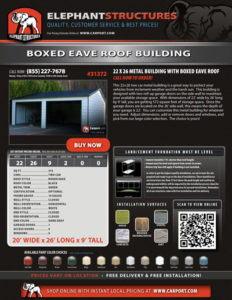 Boxed Eave Roof Metal Garage