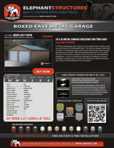 Boxed Eave Metal Garage
