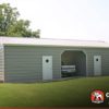 24 x 31 vertical roof double wide metal garage