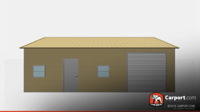 24x31 Metal Garage with Side Access