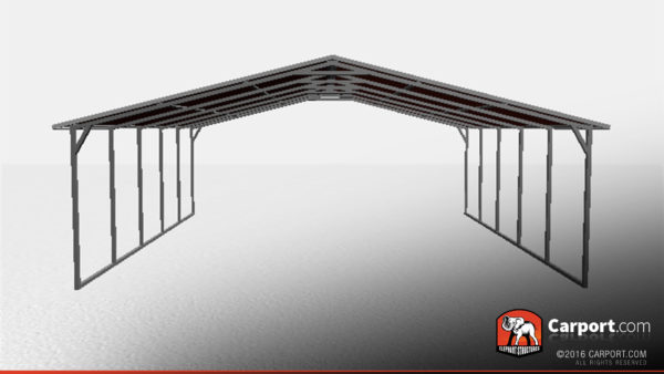 Regular metal car shelter