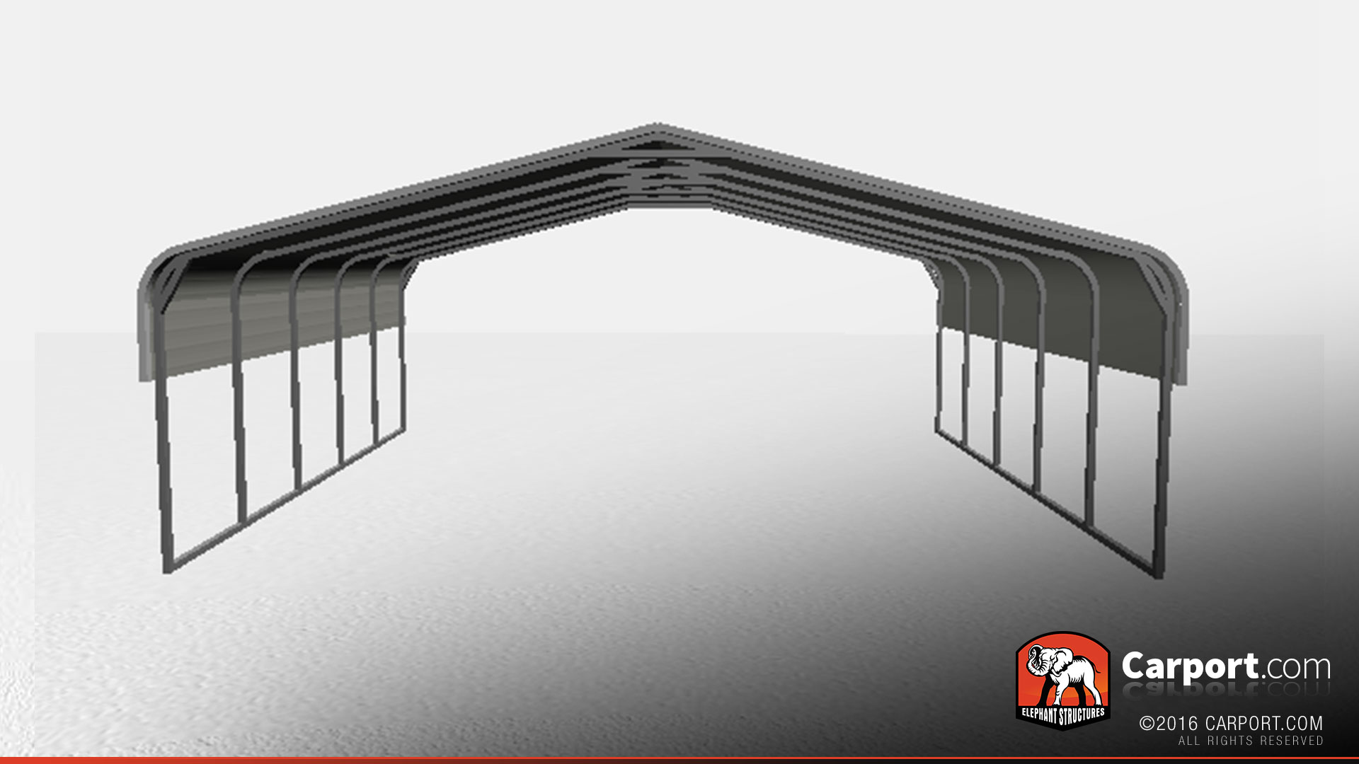 26x21-triple-wide-metal-carport-regular-roof-32256-front triple wide metal carport