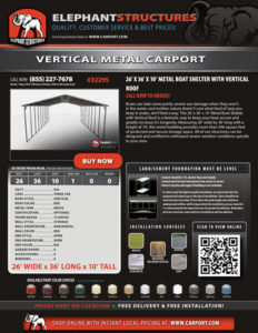 Vertical Metal Carport