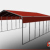 open steel carport with A Frame