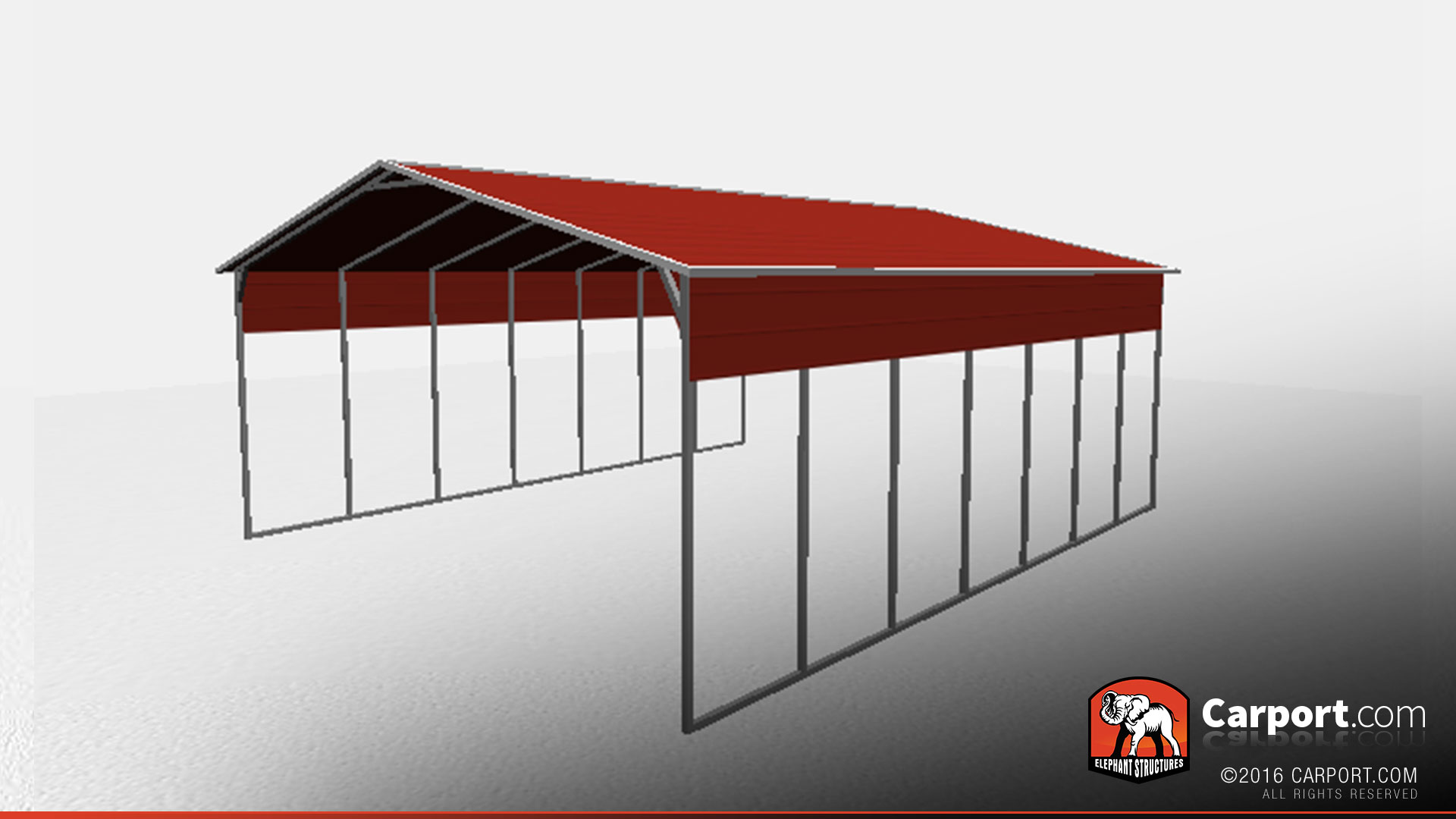 26 X 36 Open Steel Carport With A Frame Roof Steel Carports Info