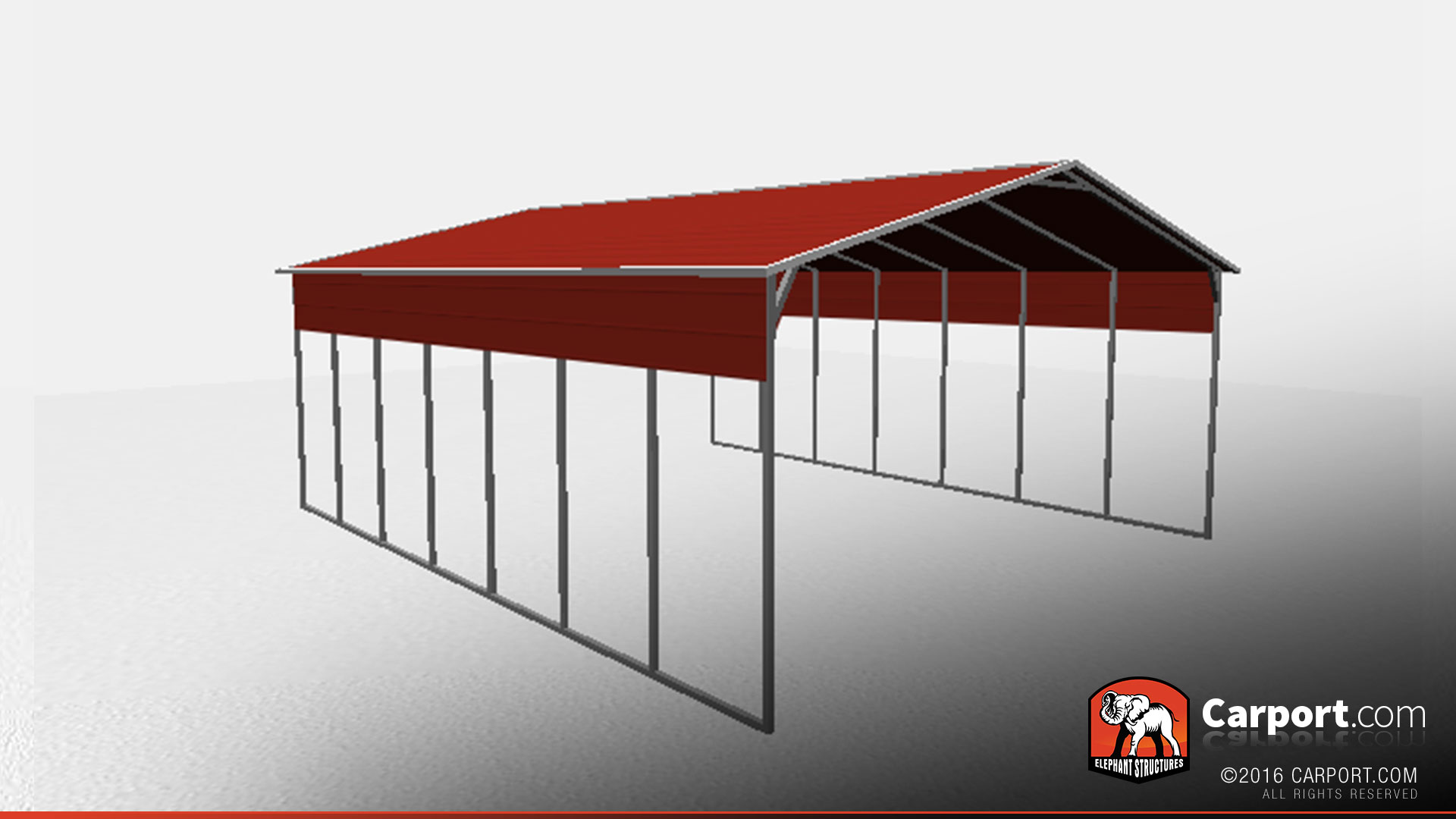 26x36-open-steel-car-port-w-a-frame-roof-32263-side2 open steel carport with A Frame