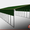 vertical style commercial metal carport with open sides