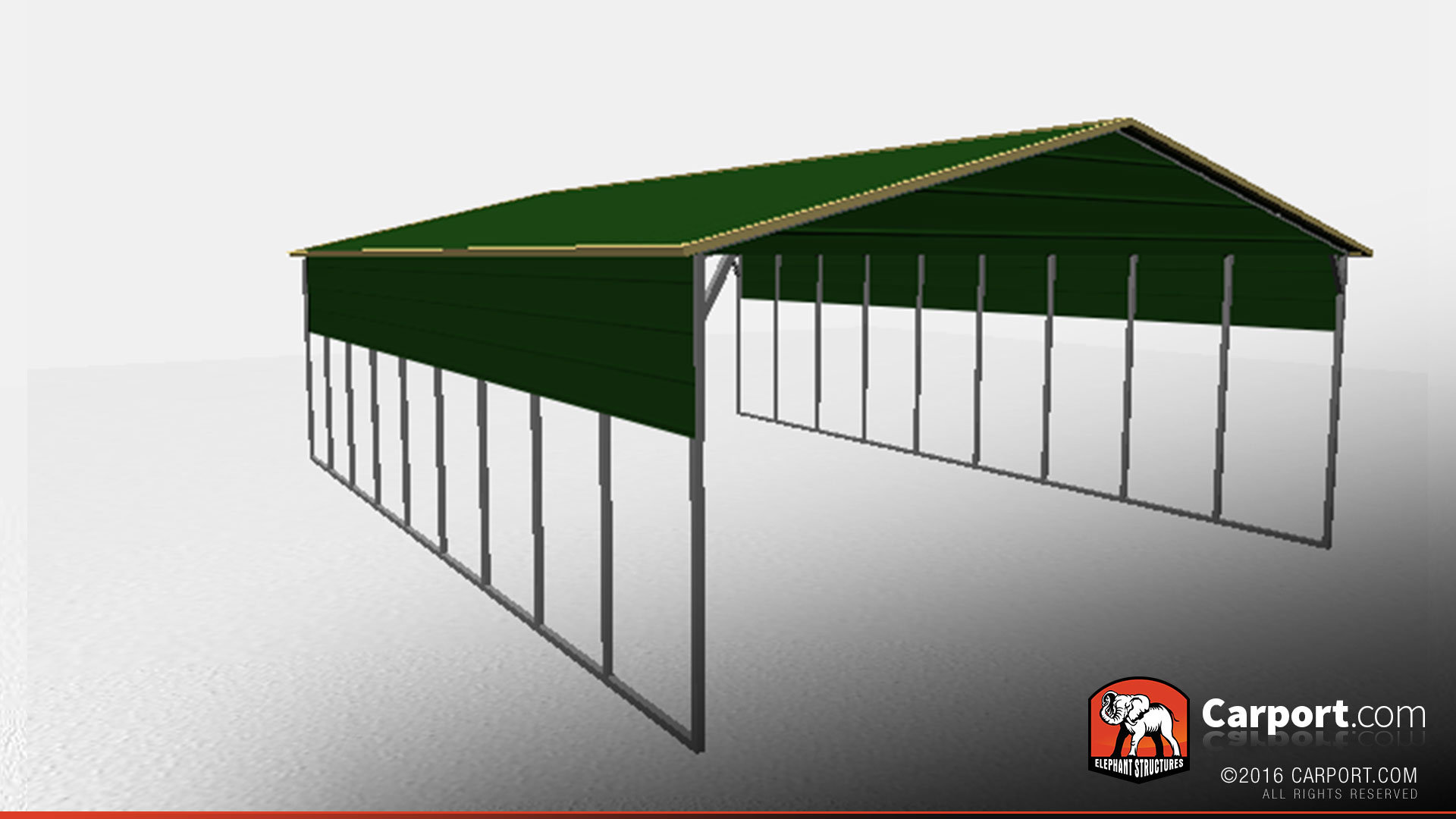 26x36-vertical-style-commercial-metal-carport-32290-side2 vertical style commercial metal carport with open sides