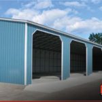 30 x 150 partially enclosed vertical metal building