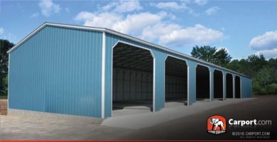 30 x 150 partially enclosed vertical metal building