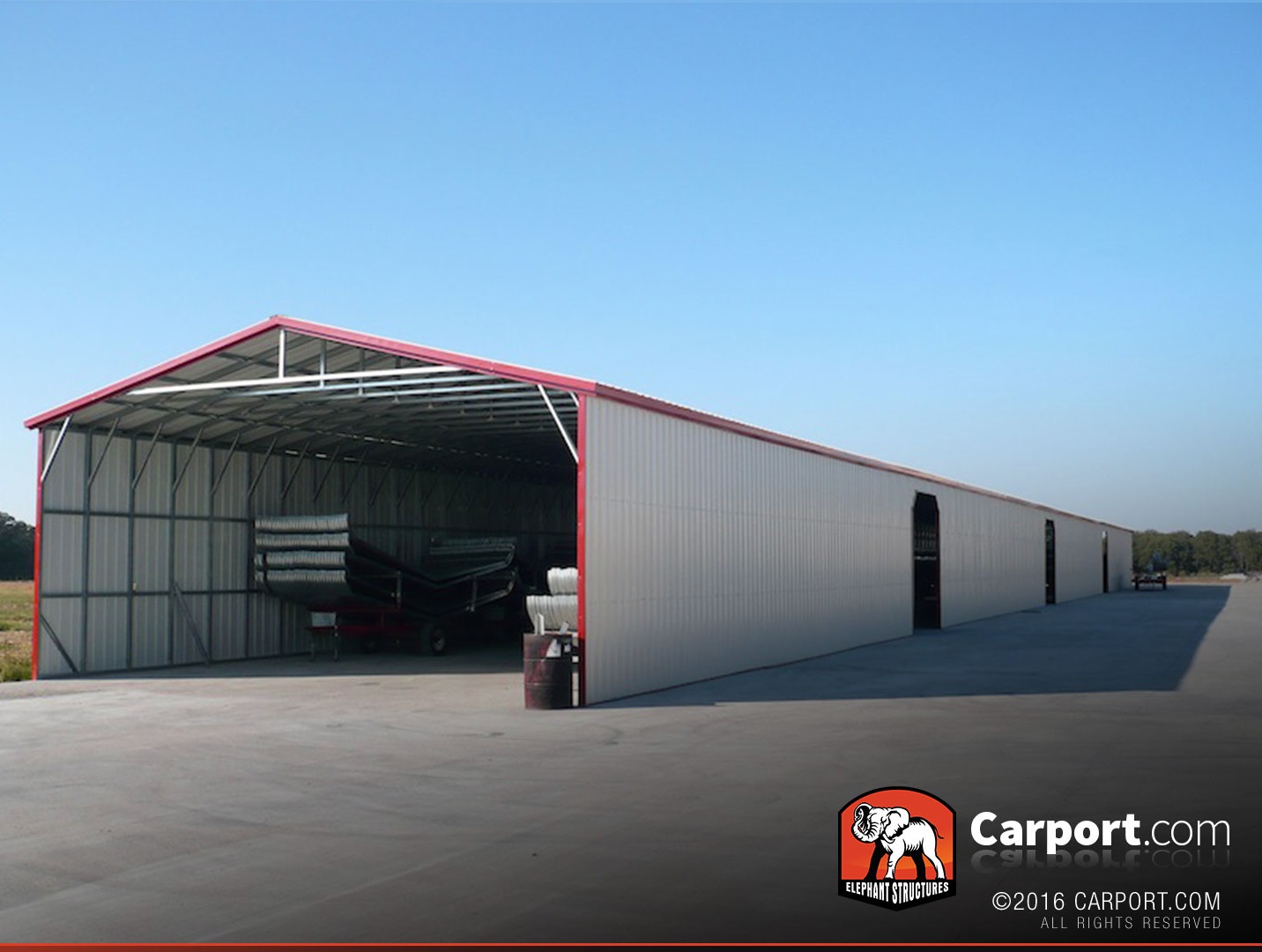 30' x 200' Warehouse Storage Building with Open Ends | Warehouse Info
