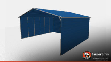 boxed eave commercial steel carport