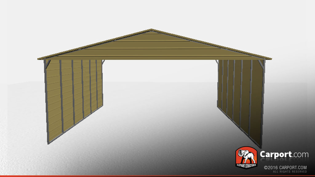 30' x 30' x 12' Three Car Commercial Metal Carport | Carport.com