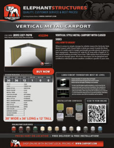 Vertical Metal Carport