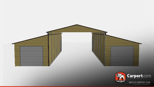 30x40x12-ridgeline-barn-w-two-garage-doors