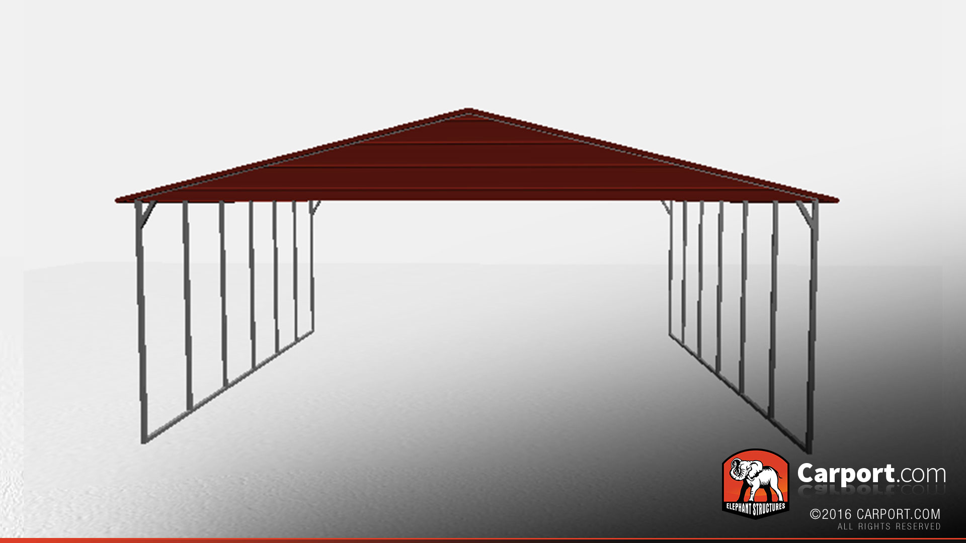 30x46-triple-wide-steel-carport-shelter-32271-front triple wide steel carport shelter 3 car carport