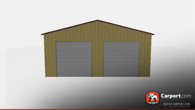 30 x 50 metal warehouse with 2 car garage