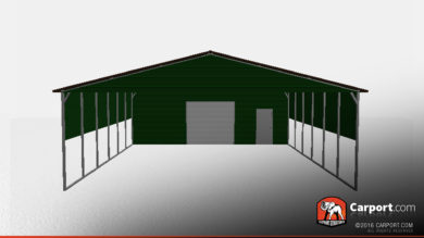 30 x 50 metal storage building with vertical style roof