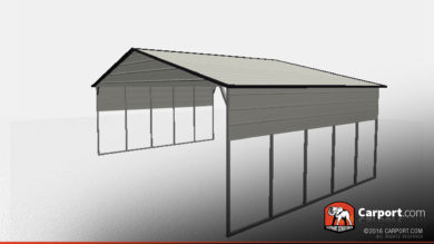 three car a frame metal carport