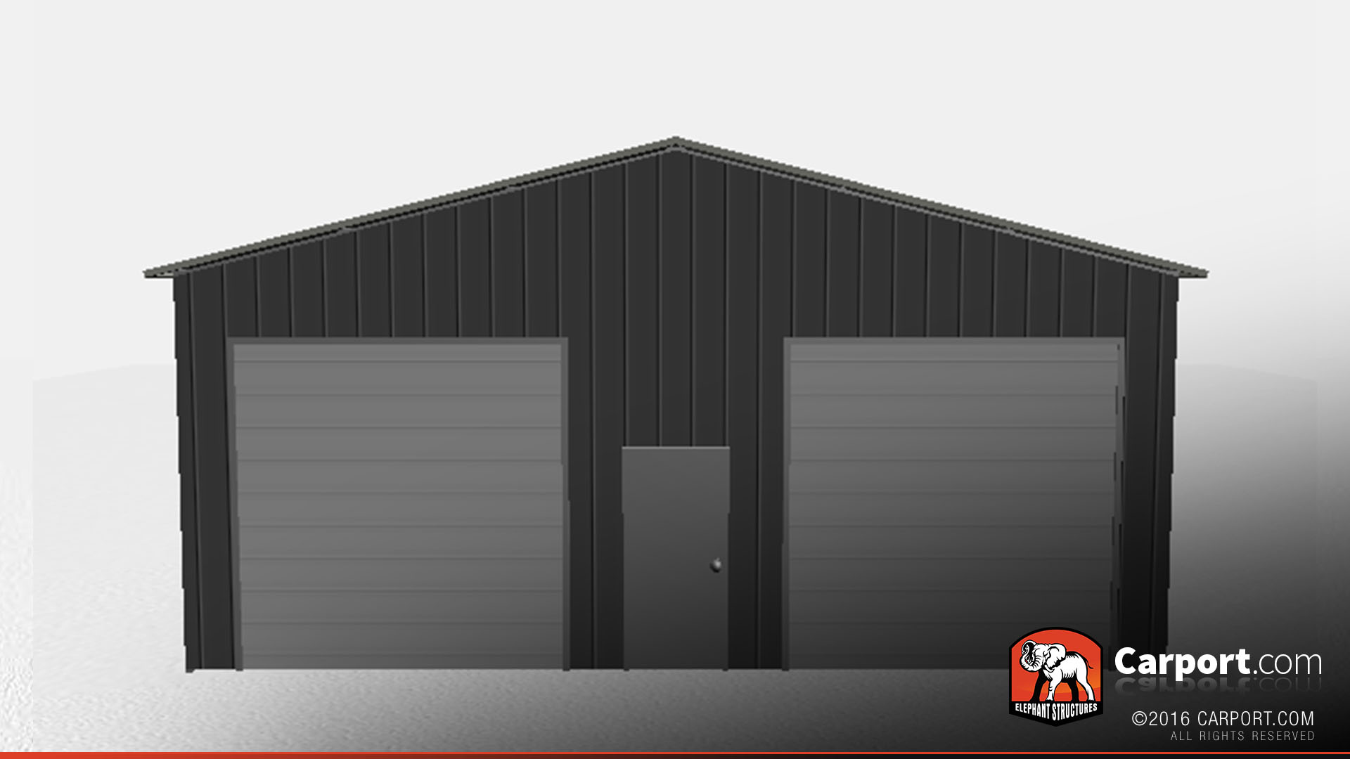 Storage Building Vertical Style 30 X, Garage Door Storage Building