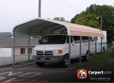 12x21 One Car Carport Metal Building with Regular Roof