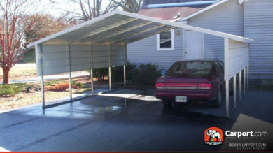18x21 2 Car Boxed Eave Carport