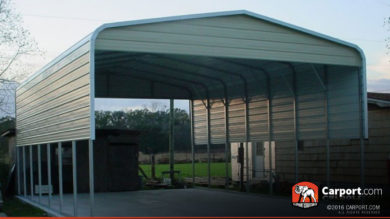 18x26 Double Carport with Regular Roof and Gabled Ends
