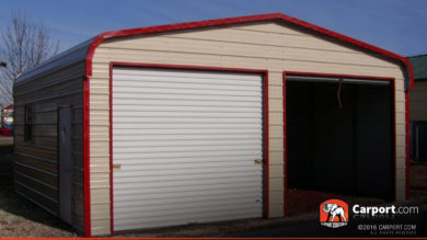 18x21 Metal Garage Two Car
