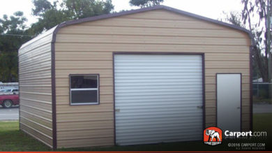 18x21 Metal Garage with Regular Roof