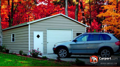 20x21 Steel Garage with Boxed Eave Roof