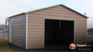 20x21 Metal Garage for 1 Car