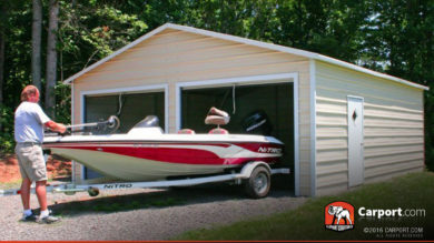 20x26 Two Car Metal Building