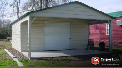 20x26 Metal Garage with Utility Storage