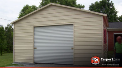 20x26 Steel Garage with Boxed Eave Roof