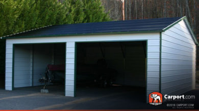 22x26 Metal Building with Two Garage Doors
