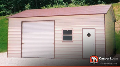 22x26 One Car Metal Garage Building