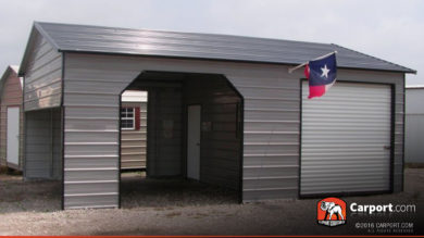 22x31 Metal Garage with Utility Storage