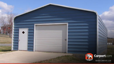 22x31 Single Car Metal Garage