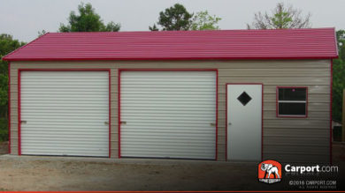 22x36 Two Car Steel Garage