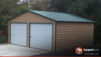 24x26 Metal Garage Building for Two Cars